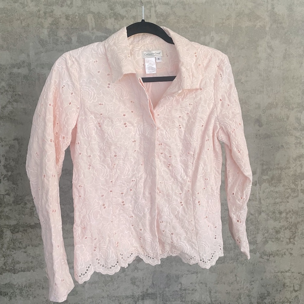 Embroidered button up